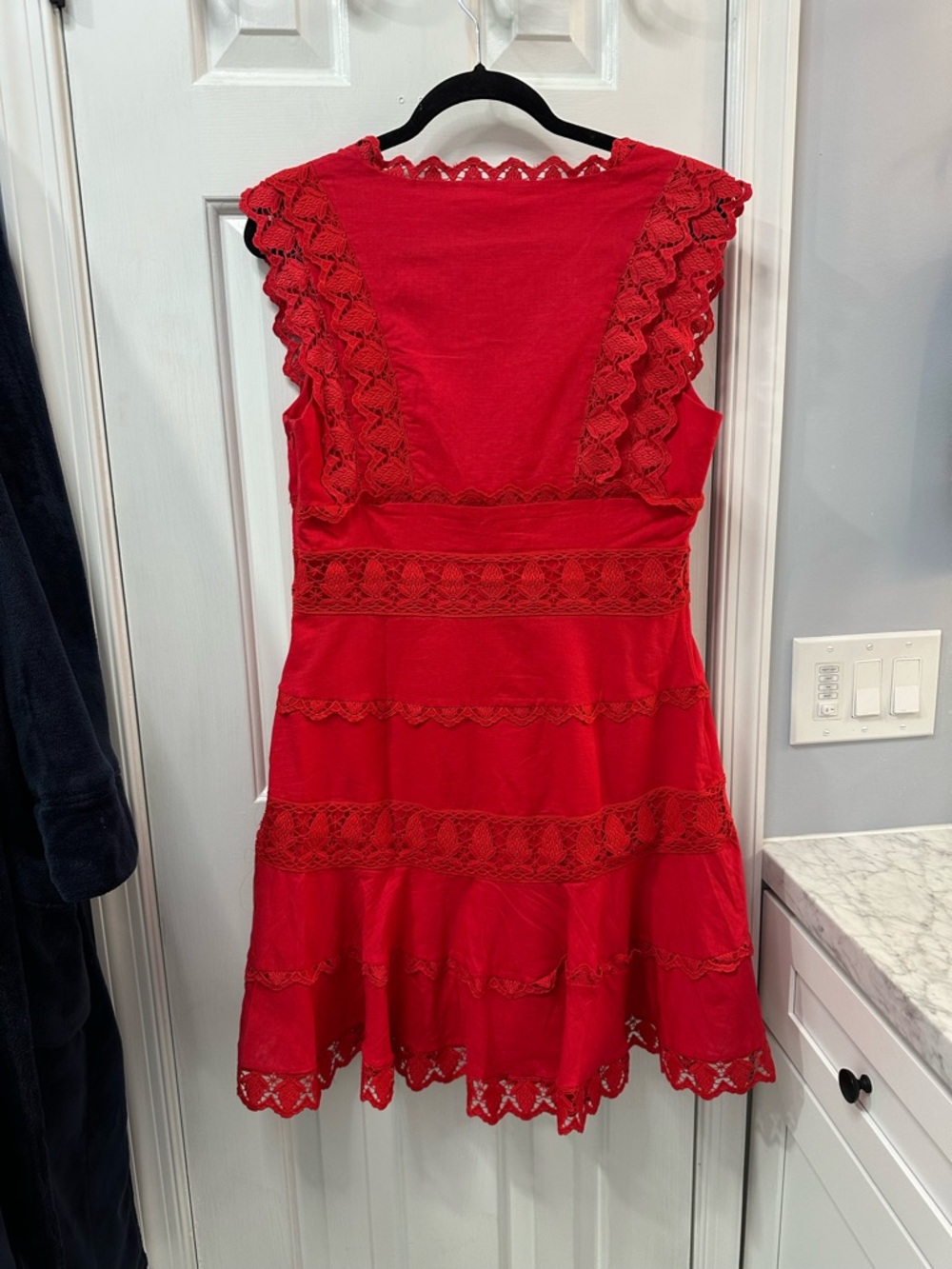 Endless Rose Red Lace-Trim Mini Dress - Picture 4 of 5